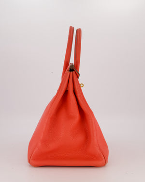 *FIRE PRICE* Hermès Birkin Retourne 35 Bag in Rose Jaipur Togo Leather with Gold Hardware