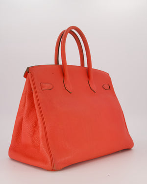 *FIRE PRICE* Hermès Birkin Retourne 35 Bag in Rose Jaipur Togo Leather with Gold Hardware