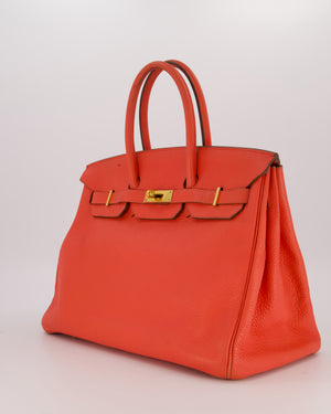 *FIRE PRICE* Hermès Birkin Retourne 35 Bag in Rose Jaipur Togo Leather with Gold Hardware