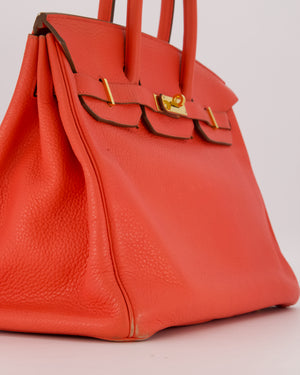*FIRE PRICE* Hermès Birkin Retourne 35 Bag in Rose Jaipur Togo Leather with Gold Hardware
