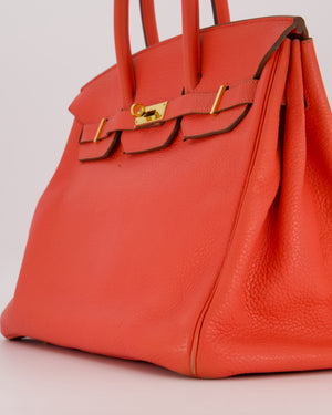 *FIRE PRICE* Hermès Birkin Retourne 35 Bag in Rose Jaipur Togo Leather with Gold Hardware