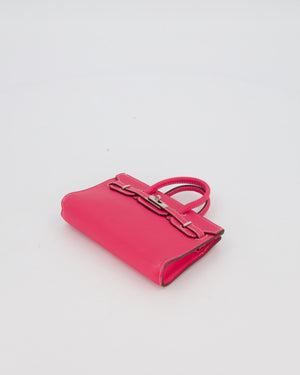Hermès Micro Birkin 15 Bag in Rose Tyrien Epsom Leather with Palladium Hardware