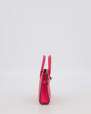 Hermès Micro Birkin 15 Bag in Rose Tyrien Epsom Leather with Palladium Hardware