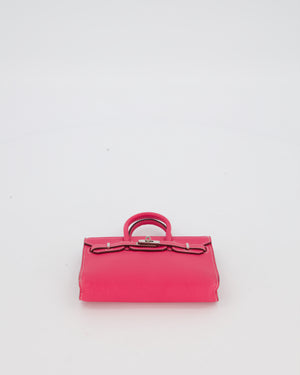 Hermès Micro Birkin 15 Bag in Rose Tyrien Epsom Leather with Palladium Hardware