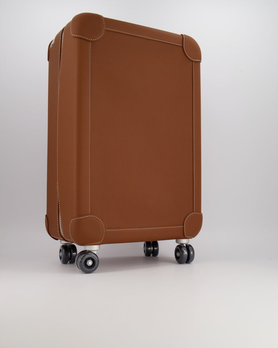 Hermès R.M.S Cabin Suitcase in Gold Taurillon Regate Leather with Brushed Palladium Hardware and Noir Wheels RRP £12,000