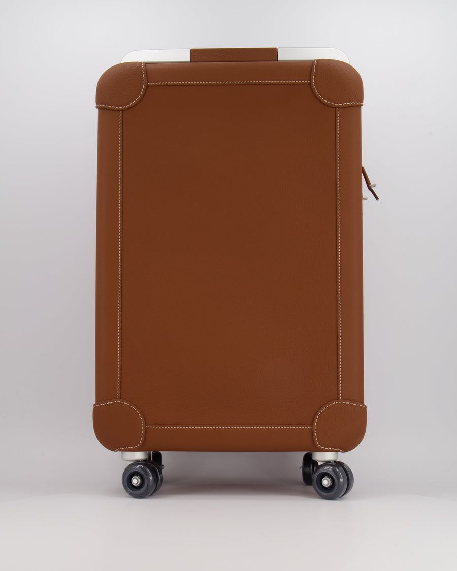 Hermès R.M.S Cabin Suitcase in Gold Taurillon Regate Leather with Brushed Palladium Hardware and Noir Wheels RRP £12,000