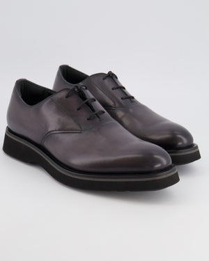 Berluti Menswear Alessio Oxford Loafers in Nero Grigio Venezia Calf Leather Size EU 44