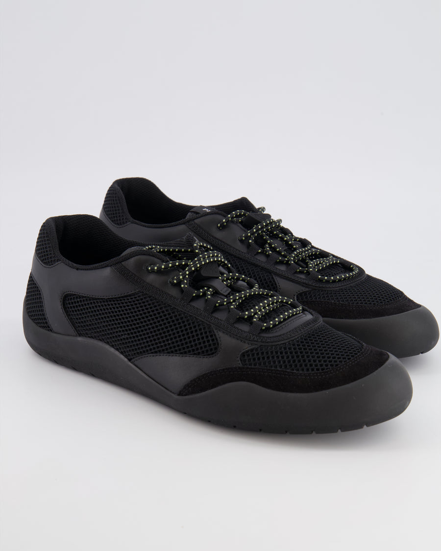 Prada Menswear Black Speedrock Mesh Fabric Trainers Size 43.5 RRP £820
