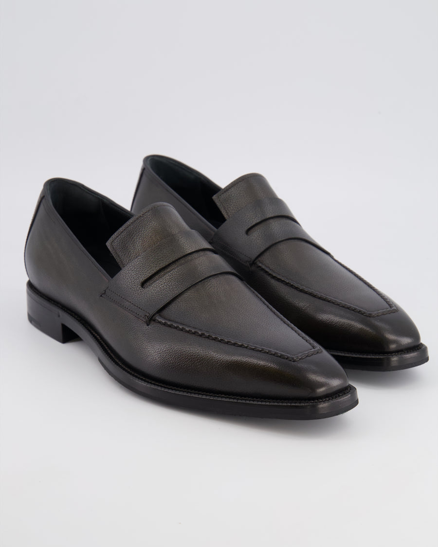 Berluti Menswear Andy Demesure Neo Flex Loafers in Selva Oscura Venezia Softy Calf Leather Size EU 43.5