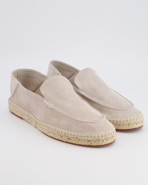 Loro Piana Menswear Light Beige Suede Seaside Walk Espadrilles Size 44