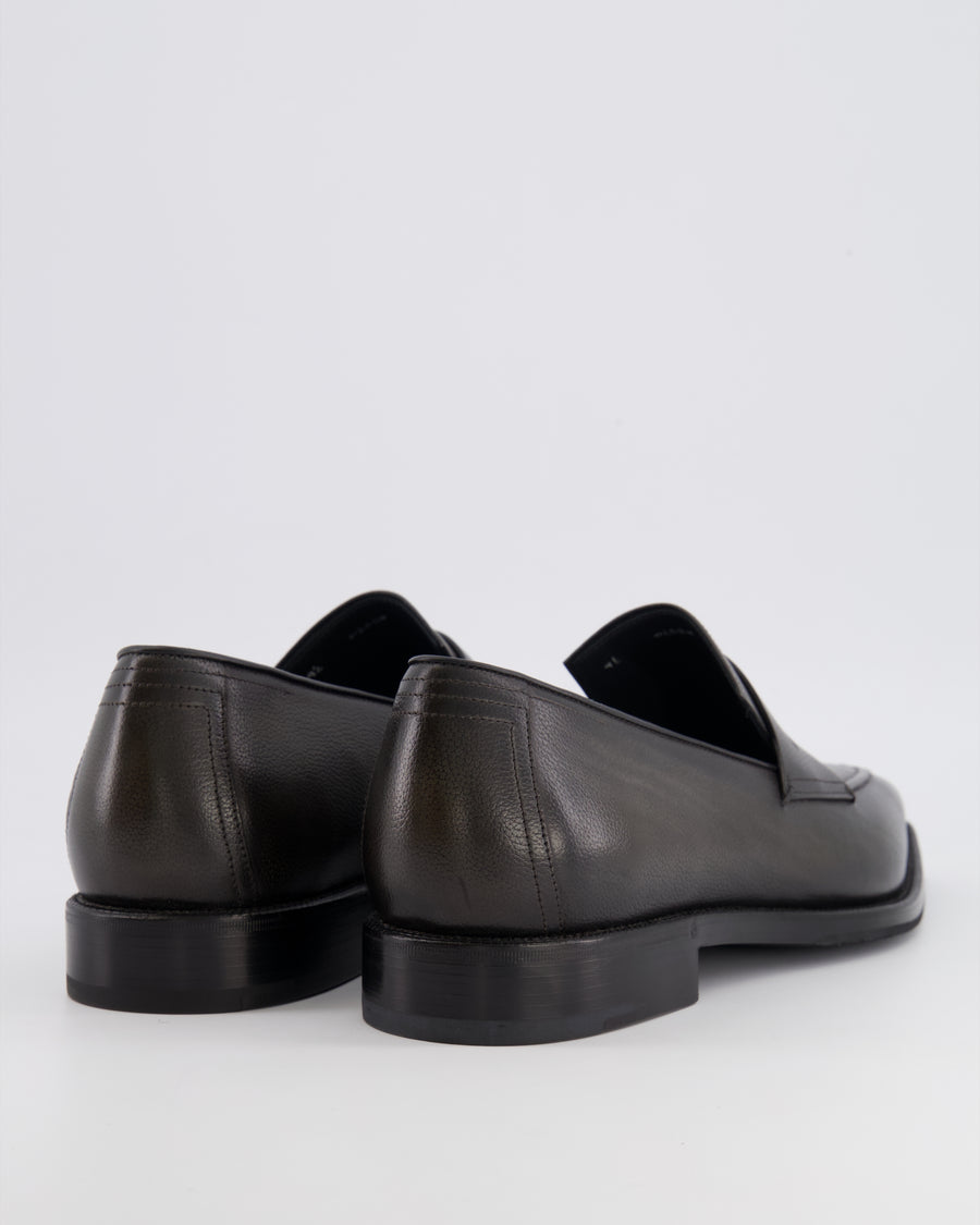 Berluti Menswear Andy Demesure Neo Flex Loafers in Selva Oscura Venezia Softy Calf Leather Size EU 43.5