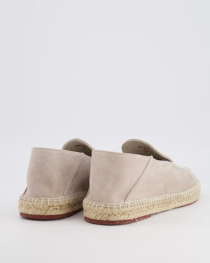 Loro Piana Menswear Light Beige Suede Seaside Walk Espadrilles Size 44