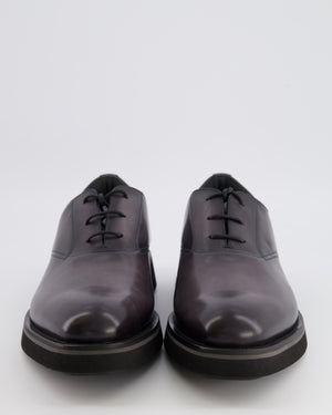 Berluti Menswear Alessio Oxford Loafers in Nero Grigio Venezia Calf Leather Size EU 44