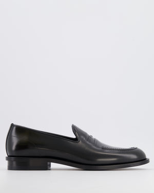 Fendi Menswear Black Leather FF Logo Loafers Size 43 RRP £790
