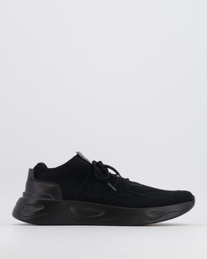 Berluti Shadow Trainers in Black Cooling Nylon and Calf Leather Details with Logo Patch Size EU 43.5