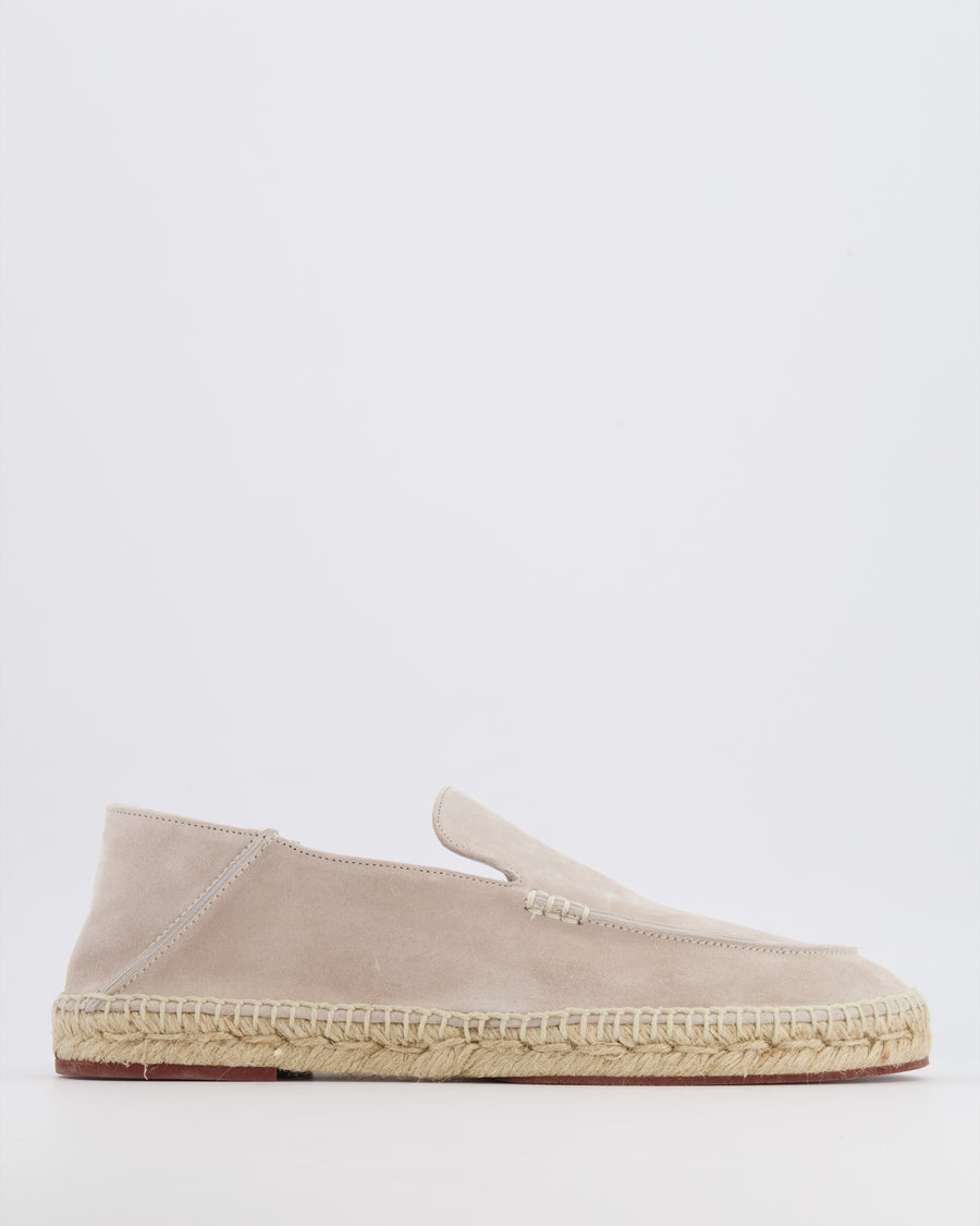 Loro Piana Menswear Light Beige Suede Seaside Walk Espadrilles Size 44