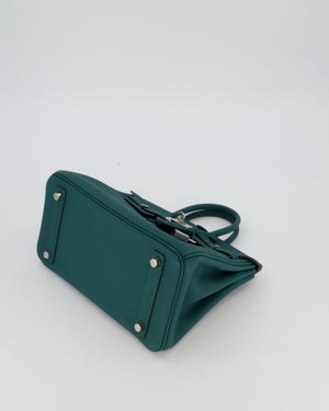 Hermès Birkin 25 Retourne Bag in Malachite Togo Leather with Palladium Hardware