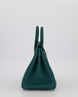Hermès Birkin 25 Retourne Bag in Malachite Togo Leather with Palladium Hardware
