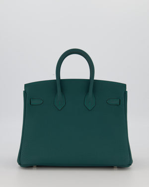 Hermès Birkin 25 Retourne Bag in Malachite Togo Leather with Palladium Hardware