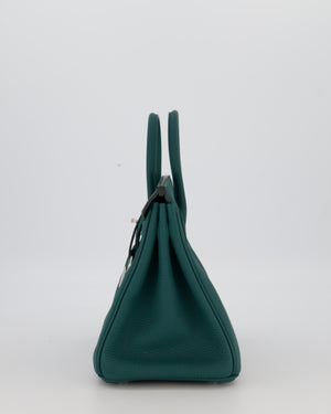 Hermès Birkin 25 Retourne Bag in Malachite Togo Leather with Palladium Hardware