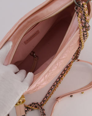 Chanel Large Gabrielle Bag in Light Pink Crumpled Calfskin Leather with Mixed Hardware