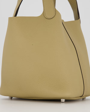 *HOT COLOUR* Hermès Picotin Lock Bag 18cm in Trench Clemence Leather with Palladium Hardware