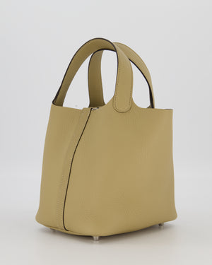 *HOT COLOUR* Hermès Picotin Lock Bag 18cm in Trench Clemence Leather with Palladium Hardware