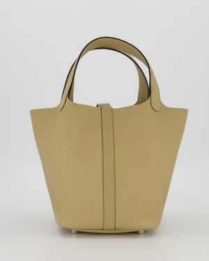 *HOT COLOUR* Hermès Picotin Lock Bag 18cm in Trench Clemence Leather with Palladium Hardware