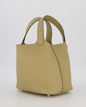*HOT COLOUR* Hermès Picotin Lock Bag 18cm in Trench Clemence Leather with Palladium Hardware