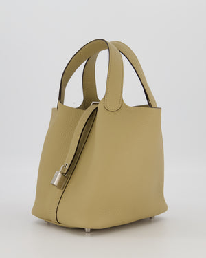 *HOT COLOUR* Hermès Picotin Lock Bag 18cm in Trench Clemence Leather with Palladium Hardware