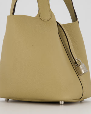 *HOT COLOUR* Hermès Picotin Lock Bag 18cm in Trench Clemence Leather with Palladium Hardware