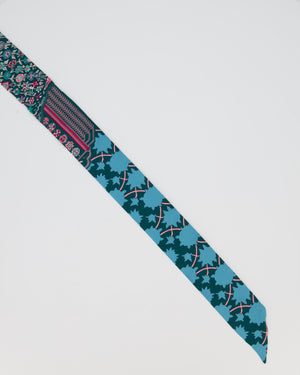 Hermès Tapis Persans Floral Silk Twilly in Green
