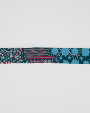 Hermès Tapis Persans Floral Silk Twilly in Green