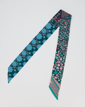 Hermès Tapis Persans Floral Silk Twilly in Green