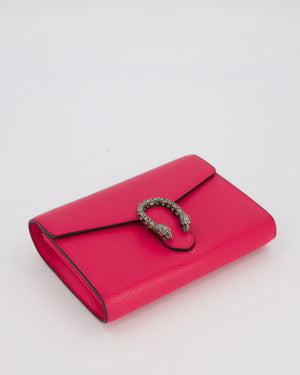 Gucci Rose Dionysus Wallet on Chain Bag in Calfskin Leather with Gunmetal Grey Hardware