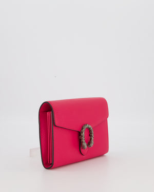 Gucci Rose Dionysus Wallet on Chain Bag in Calfskin Leather with Gunmetal Grey Hardware