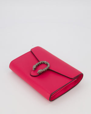 Gucci Rose Dionysus Wallet on Chain Bag in Calfskin Leather with Gunmetal Grey Hardware
