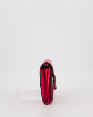 Gucci Rose Dionysus Wallet on Chain Bag in Calfskin Leather with Gunmetal Grey Hardware