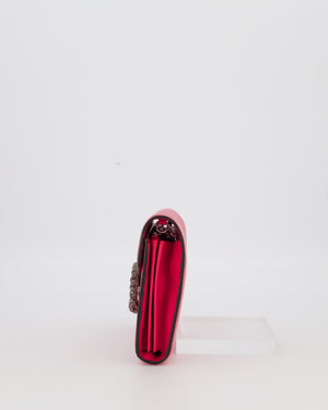 Gucci Rose Dionysus Wallet on Chain Bag in Calfskin Leather with Gunmetal Grey Hardware