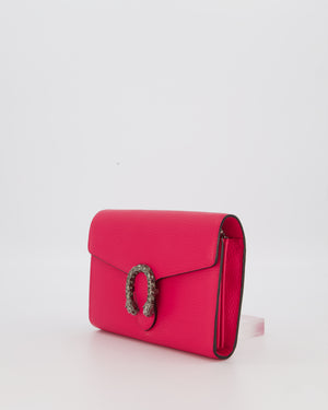 Gucci Rose Dionysus Wallet on Chain Bag in Calfskin Leather with Gunmetal Grey Hardware