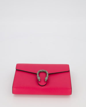 Gucci Rose Dionysus Wallet on Chain Bag in Calfskin Leather with Gunmetal Grey Hardware