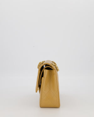 *VERY RARE* Chanel Chai Latte Vintage Medium Classic Double Flap Bag in Caviar Leather with 24K Gold Hardware