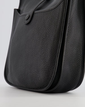Hermès Evelyne 29 Bag in Noir Clemence Leather with Palladium Hardware