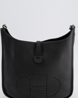 Hermès Evelyne 29 Bag in Noir Clemence Leather with Palladium Hardware