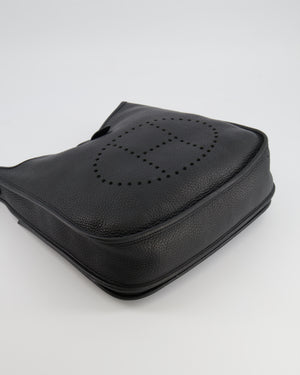 Hermès Evelyne 29 Bag in Noir Clemence Leather with Palladium Hardware