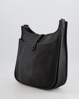 Hermès Evelyne 29 Bag in Noir Clemence Leather with Palladium Hardware