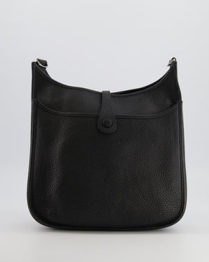 Hermès Evelyne 29 Bag in Noir Clemence Leather with Palladium Hardware