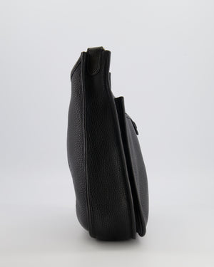 Hermès Evelyne 29 Bag in Noir Clemence Leather with Palladium Hardware