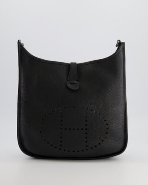 Hermès Evelyne 29 Bag in Noir Clemence Leather with Palladium Hardware