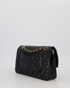*AMAZING CONDITION* Chanel Black Vintage Medium Classic Double Flap Bag in Lambskin Leather with 24K Gold Hardware
